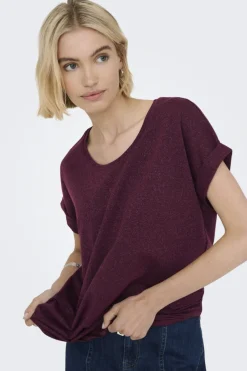 Only Onlmoster Glitter S/S Top< T-Shirts & Toppe