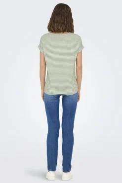 Only Onlmoster Stripe S/S O-Neck Top< T-Shirts & Toppe