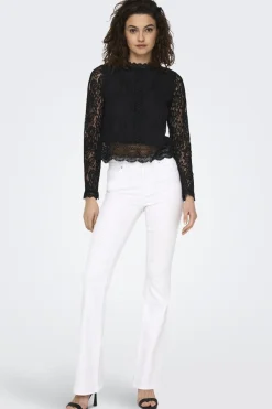 Only Onlnew Karo Ls Lace Top< Bluser & Skjorter