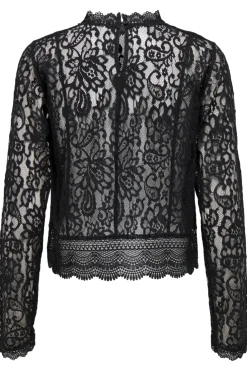Only Onlnew Karo Ls Lace Top< Bluser & Skjorter