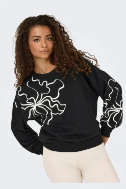 Only Onlodessa L/S O-Neck Box Ub Swt< Sweatsæt & Comfy Wear|Bluser & Skjorter