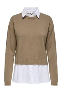 Onlpayson Ls Mix Pullover Knt*Only Discount