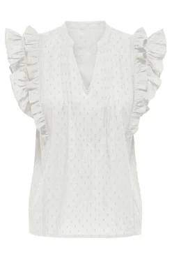 Only Onlraina S/L V-Neck Ruffle Top Ox< T-Shirts & Toppe