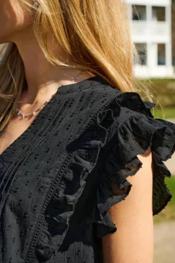 Onlraina S/L V-Neck Ruffle Top Ox*Only Hot