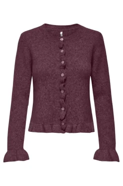 Only Onlrima Life Ls Frill Butto Cardi Knt< Cardigans