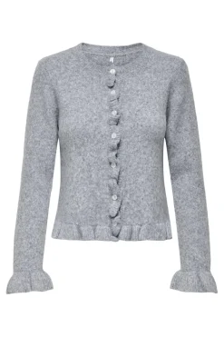 Only Onlrima Life Ls Frill Butto Cardi Knt< Cardigans|Ammevenligt Tøj