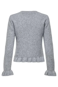 Only Onlrima Life Ls Frill Butto Cardi Knt< Cardigans|Ammevenligt Tøj