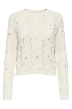 Onlrita Life Ls Embr Cable Knt*Only Clearance