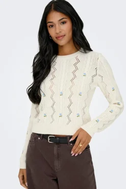 Onlrita Life Ls Embr Cable Knt*Only Clearance