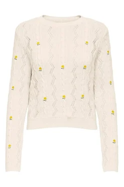 Only Onlrita Life Ls Embr Cable Knt< Strik|Bluser & Skjorter
