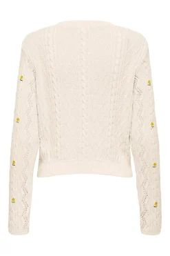 Only Onlrita Life Ls Embr Cable Knt< Strik|Bluser & Skjorter