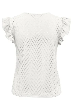 Onlsmilla S/L V-Neck Frill Top*Only New