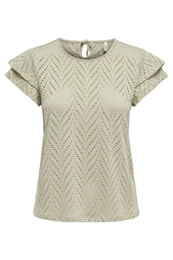 Onlsmilla S/S O-Neck Frill Top*Only Sale