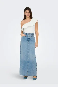 Onlsoffy One Shoulder Mix Top Box*Only Online