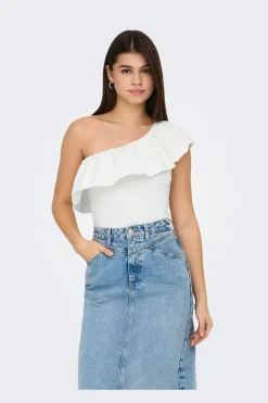 Onlsoffy One Shoulder Mix Top Box*Only Online