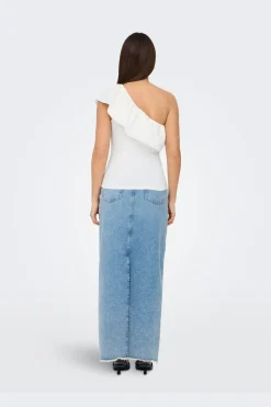 Onlsoffy One Shoulder Mix Top Box*Only Online