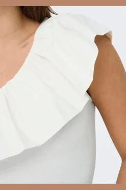 Onlsoffy One Shoulder Mix Top Box*Only Online