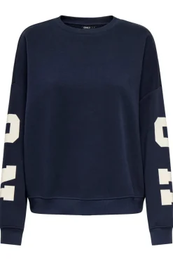 Only Onlsweat L/S Back/Sleeve Print Swt< Sweatsæt & Comfy Wear|Bluser & Skjorter