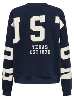 Only Onlsweat L/S Back/Sleeve Print Swt< Sweatsæt & Comfy Wear|Bluser & Skjorter