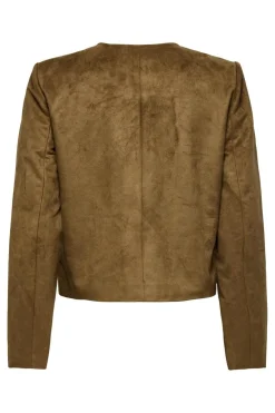 Only Onltulip Faux Suede Button Jacket< Overtøj & Jakker