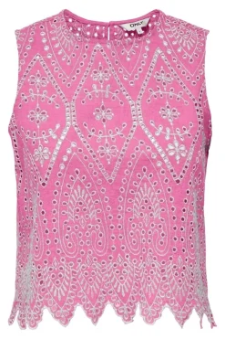 Only Onltulum Sl Emb Top< T-Shirts & Toppe