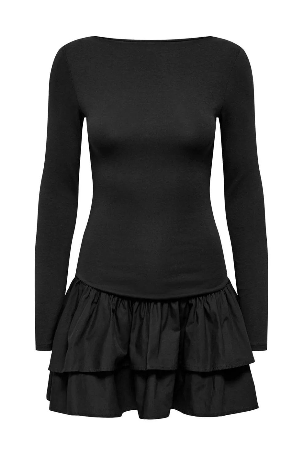 Onlvega L/S Boatneck Mix Dress Box*Only Outlet