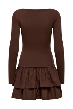 Only Onlvega L/S Boatneck Mix Dress Box< Kjoler