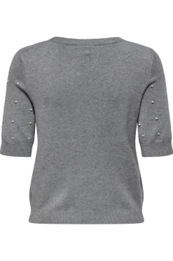 Onlvenice Life Ss Pearl O-Neck Knt*Only Online