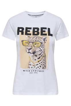 Only Onlvibe Life S/S Glasses Top Box< T-Shirts & Toppe