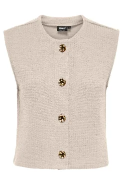 Only Onlvicki Button Vest Swt< Veste|Sweatsæt & Comfy Wear