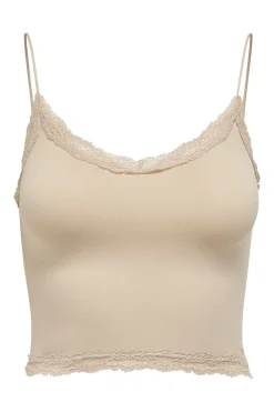 Only Onlvicky Lace Seamless Cropped Top< Nattøj & Lingeri