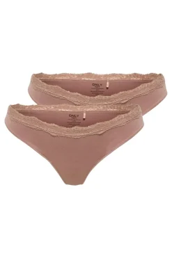 Only Onlvicky Lace Thong 2-Pack Acc< Nattøj & Lingeri