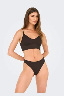 Onlvicky Rib Seamless Vneck Top Acc*Only New