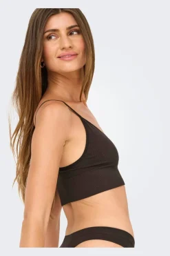 Onlvicky Rib Seamless Vneck Top Acc*Only New