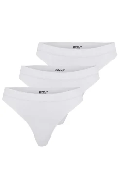 Only Onlvicky Rib S-Les Thong 3-Pack Acc< Nattøj & Lingeri