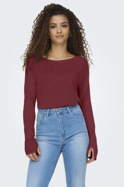 Only Onlvienna Ls O-Neck Knt< Strik|Bluser & Skjorter