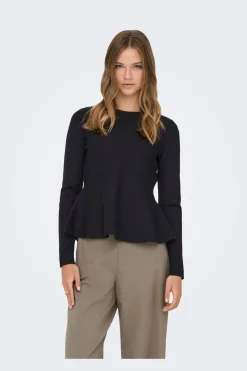 Onlvilda Ls Peplum O-Neck Knt*Only Best