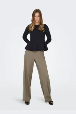 Onlvilda Ls Peplum O-Neck Knt*Only Best