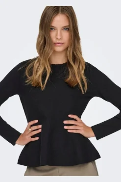 Onlvilda Ls Peplum O-Neck Knt*Only Best