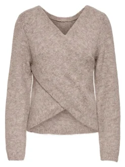 Only Onlzaggie Life Ls V-Neck Reversib Knt< Strik|Bluser & Skjorter