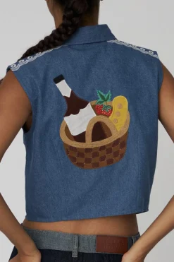 Out Of Office Embroidered Topch52-1173*Stella Nova Best