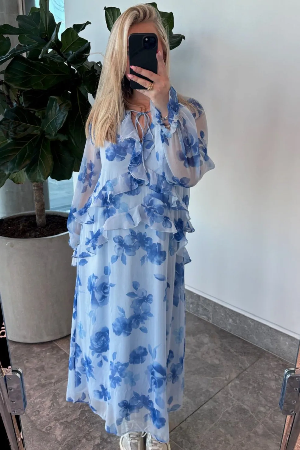 Pieces Pcclara Ls Long V-Neck Dress< Kjoler