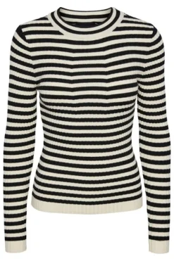 Pieces Pccrista Ls O-Nech Knit Noos< Bluser & Skjorter