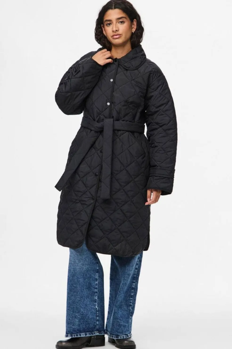 Pieces Pcemily Long Quilted Jacket< Overtøj & Jakker