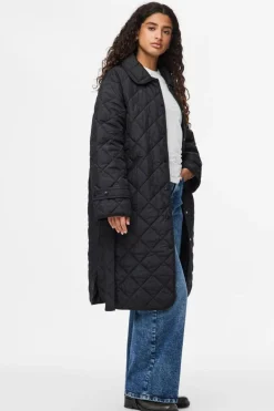 Pieces Pcemily Long Quilted Jacket< Overtøj & Jakker