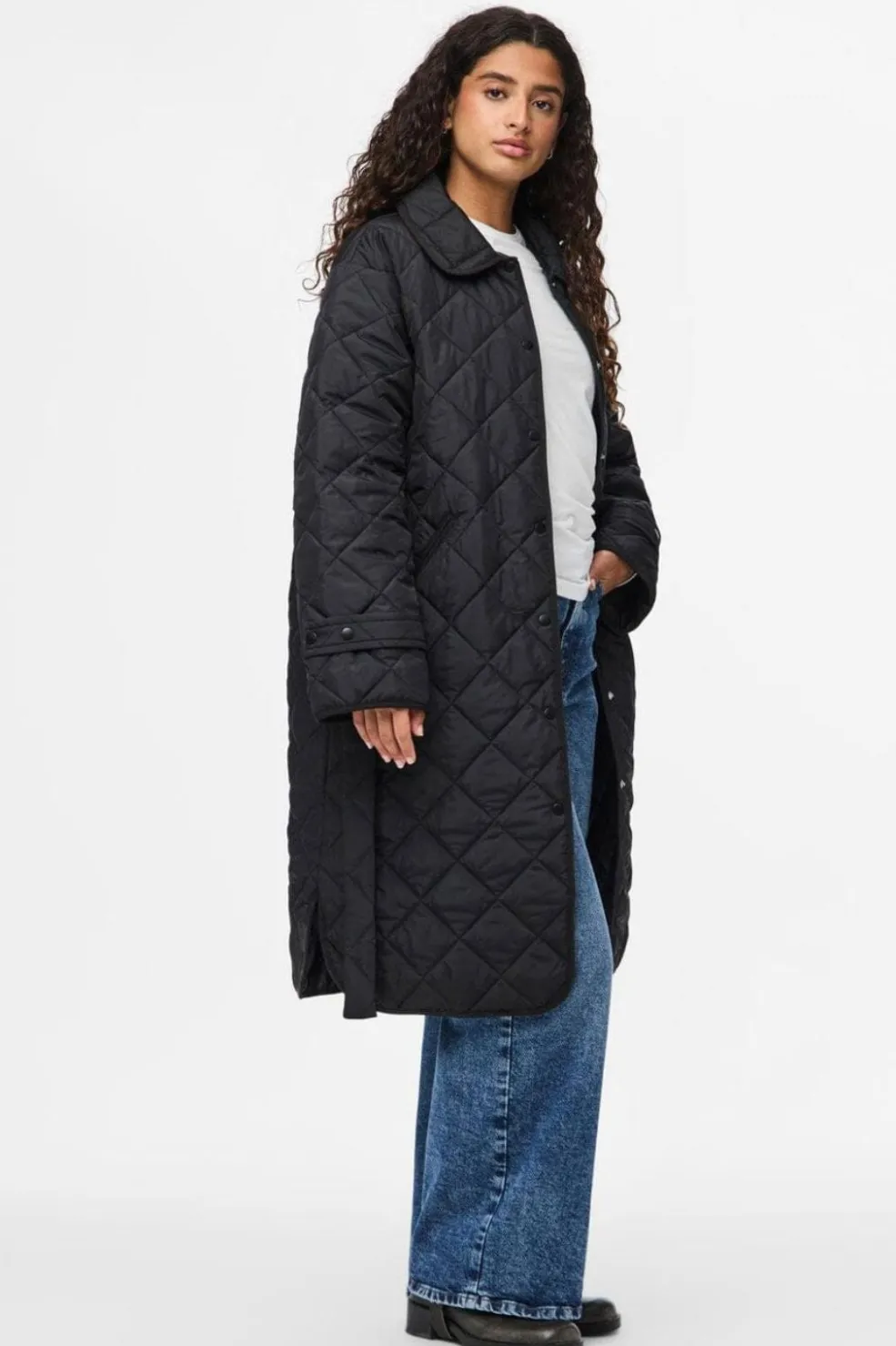 Pieces Pcemily Long Quilted Jacket< Overtøj & Jakker