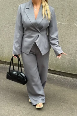 Pcfalka Ls Fittet Pinstriped Blazer*Pieces Best