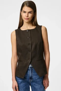 Pieces Pcfalka Sl Pinstriped Vest Fsy< Sæt 🛍️|Veste