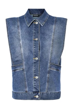 Pieces Pcfemma Loose Denim Vest Fsy< Sæt 🛍️|Veste