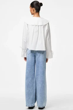 Pieces Pcfetina Ls Collar Shirt Fsy< Bluser & Skjorter|Ammevenligt Tøj